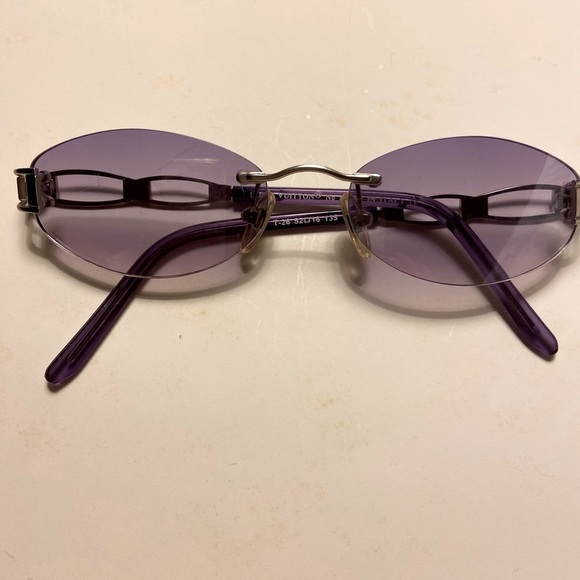Louis Vuitton T-26 52[]16-135 Purple Rimless Eyeglasses Logo Temples Italy Made - Picture 5 of 10